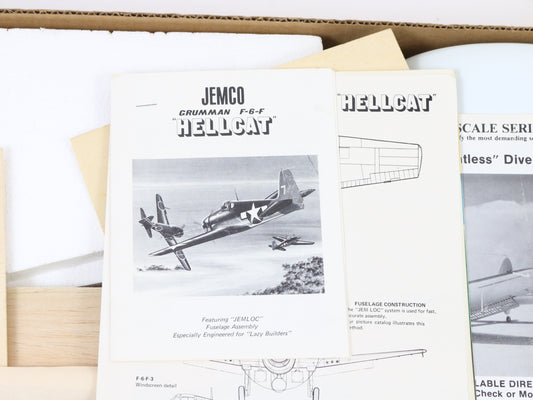 Jemco Hellcat Grumman F-6-f Wood RC Plane Kit
