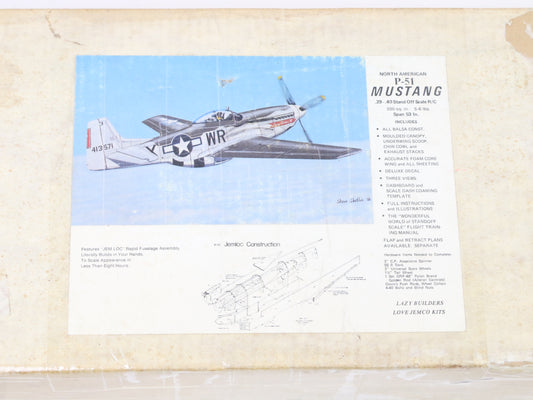 Jemco North American P-51 Mustang 53" Wingspan Wood RC Plane Kit