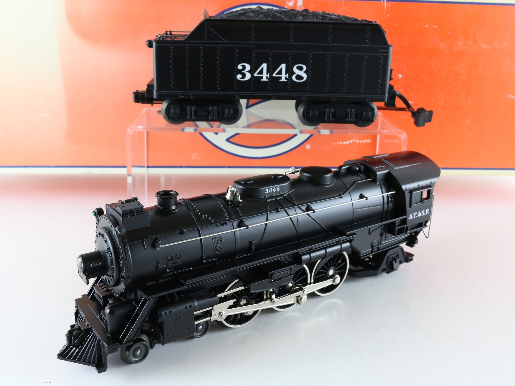 Lionel O 6-18087 Santa Fe ATSF 3448 4-6-2 Pacific Steam Locomotive & Tender