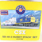 Lionel O 6-31760 CSX 3329 SD40-2 Diesel Loco Husky Stack Container Train Set – Lionel O scale CSX SD40-2 diesel locomotive with Husky Stack container train set for modern layouts.