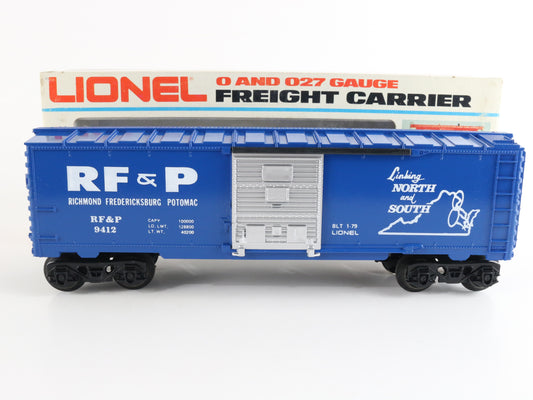 Lionel O 6-9412 Richmond Fredericksburg Potomac RF&P 9412 Box Car iconic Southeastern rail line model boxcar