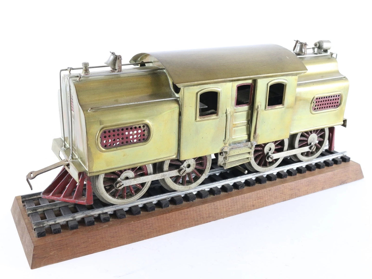Lionel Prewar Standard Gauge 54 Electric Brass Locomotive Train Car W/ Track