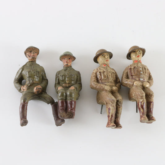 Lineol Hausser painted composite soldiers set sitting and riding figures