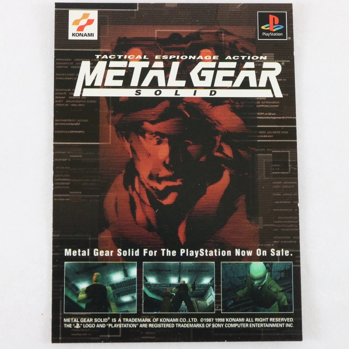 Metal Gear Solid Trading Card Revolver Ocelot Checklist Konami Playstation