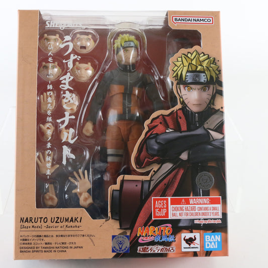 Naruto Uzumaki Sage Mode Savior of Konoha SH Figuarts Bandai Figure (2714940)