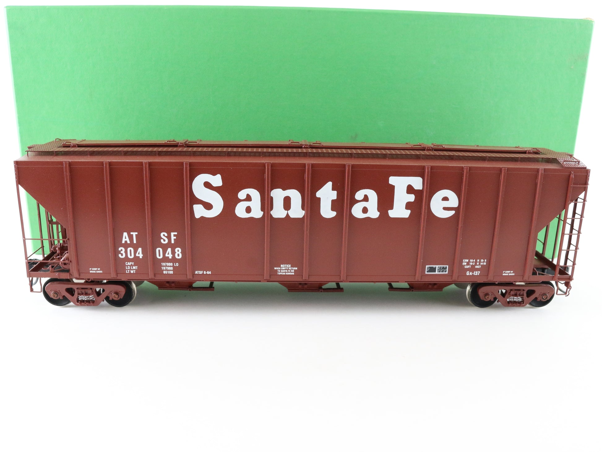 Overland Models O Santa Fe #304048 Pullman PS2-CD Covered Hopper Brass Train