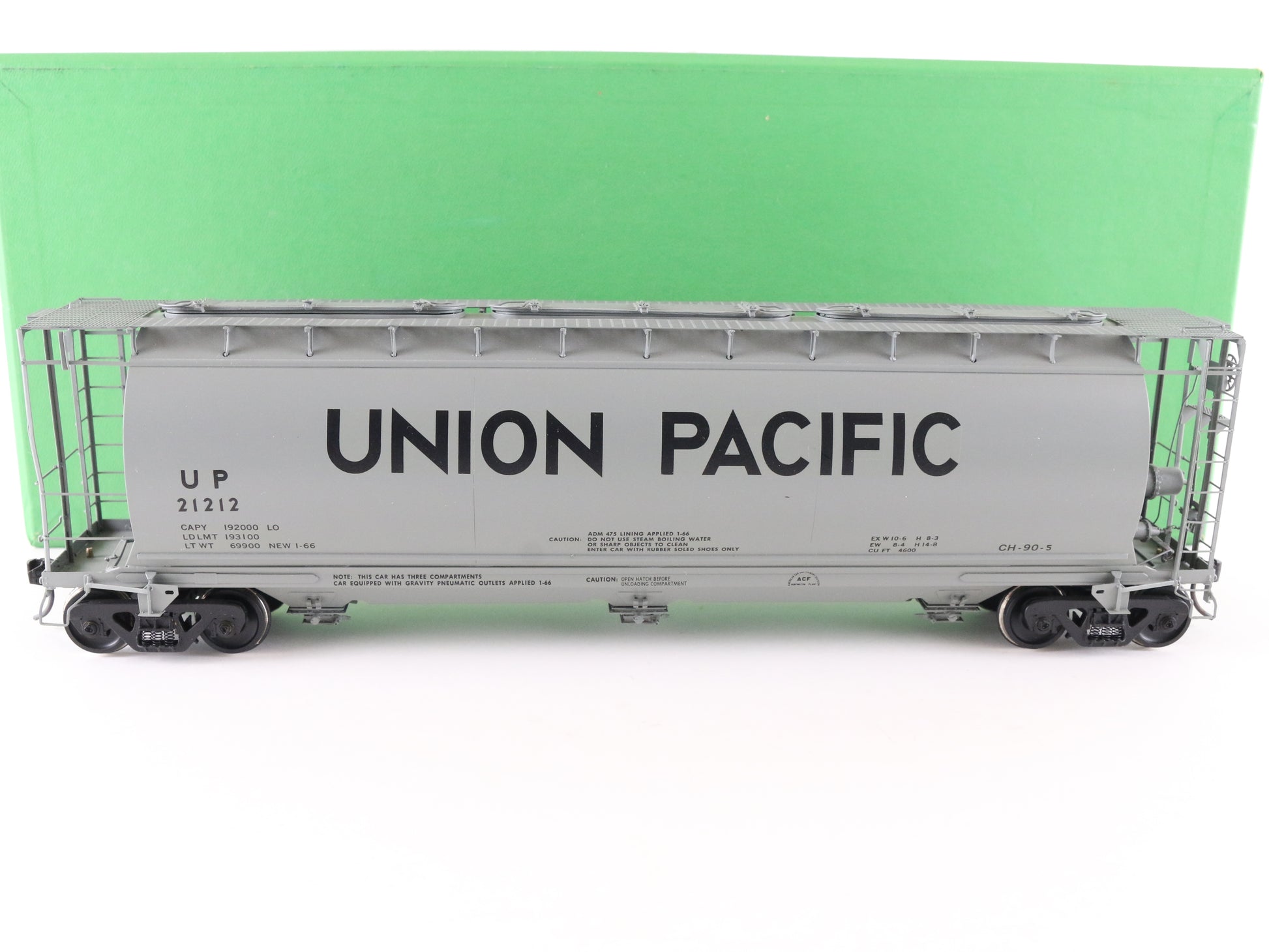 Overland O Scale UP 21212 Cylindrical Covered Hopper Brass Painted OMI-0711
