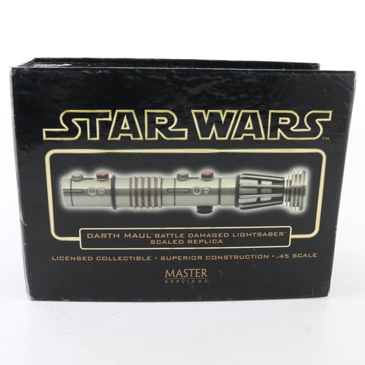 Star Wars Darth Maul Battle Damaged Lightsaber .45  Master Replicas UNUSED