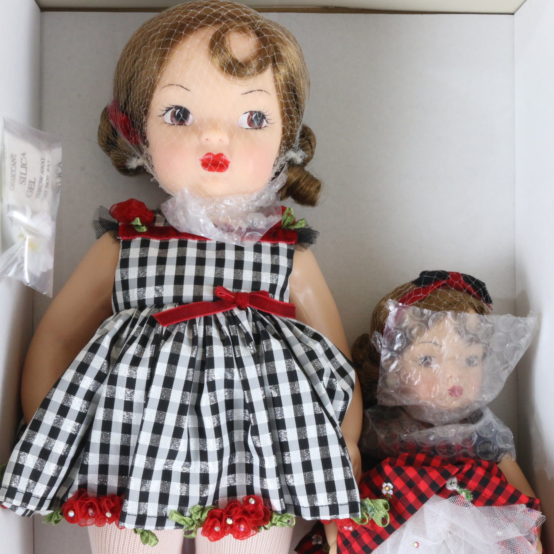 Terri Lee Holiday Terri & Tiny Terri Set Of 2 Vinyl Dolls 10020 W/ Accessories