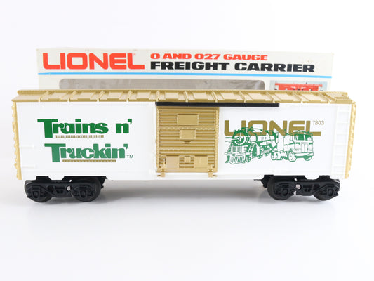 Trains N Truckin 7803 Boxcar Model Train Lionel O 6-7803 truck-themed freight box car collectible