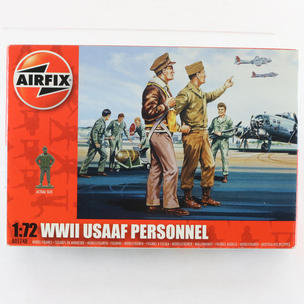 USAAF Personnel Air Force WWII Airfix 1:72 Plastic Model Soldier Figures