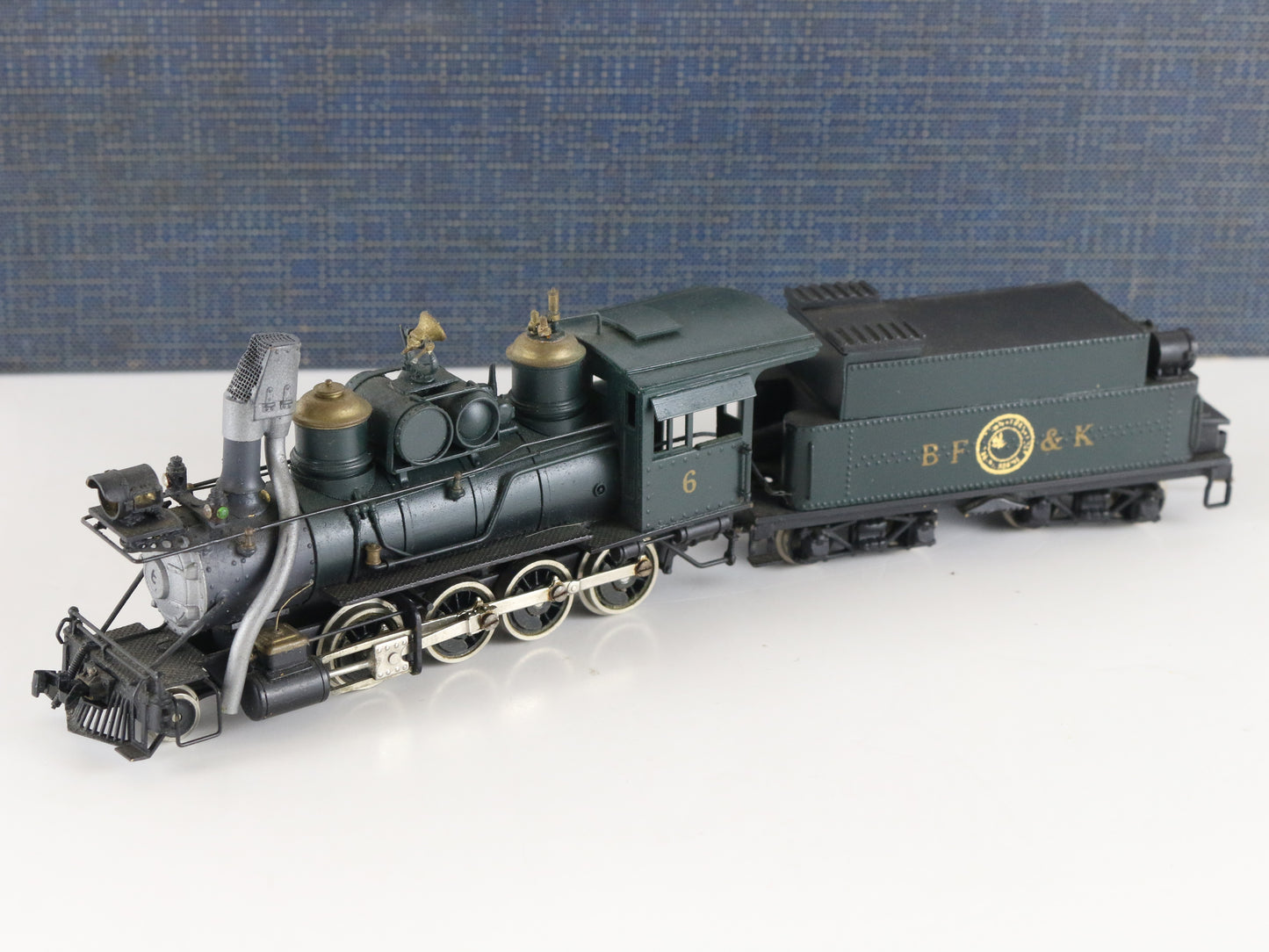 United HOn3 BF&K #6 Brass 2-8-0 Locomotive Engine & Tender