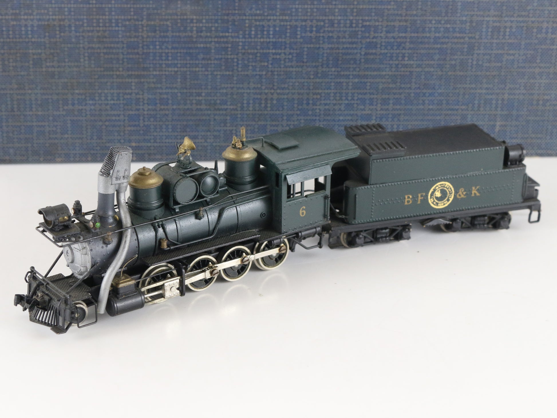 United HOn3 BF&K #6 Brass 2-8-0 Locomotive Engine & Tender