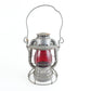 Vintage Dietz Vesta Railroad Lantern NY W/ Red Glass Globe 15" authentic rail lantern collectible hardware