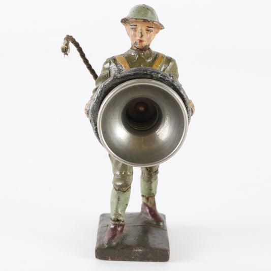 Lineol WWII British soldier carrying spotlight composite figure Germany toy