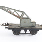 Vintage Train Crane Flat Car Hornby Meccano O Model Tinplate functional crane wagon for railway yard