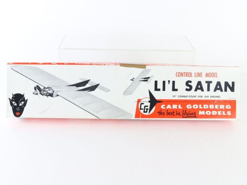 Vintage Control Line Model Li'l Satan 19" Combat Stunt Plane Carl Goldberg