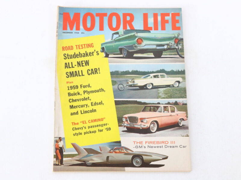 Lot Of 7 Motor Life Vintage Car Magazines Aug Sep Oct Nov Dec 1958 35c