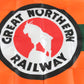 Great Northern Railway GN Orange Green Fabric Railroad Flag 2x3 USA