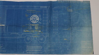 Seaboard Air Line Standard Lettering Steel Auto Car Blueprint C7-3248 1934 61.5"