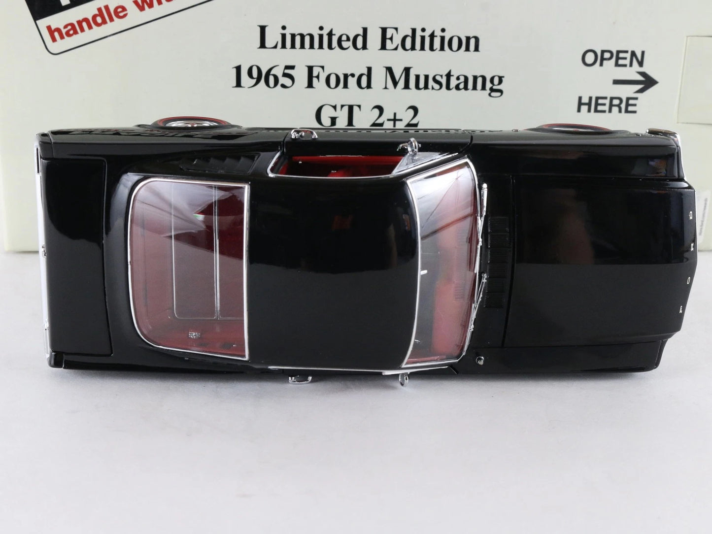 1965 Ford Mustang GT 2+2 Black Danbury Mint 1:24 Diecast Model 818/1965