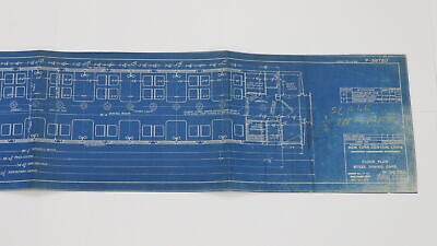 New York Central NYC Steel Floor Plan Dining Car Blueprint P-39750 1929 48"