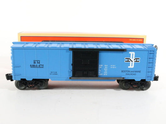 Lionel O 6-29211 Boston & Maine BM 6464-475 Blue & Black Boxcar