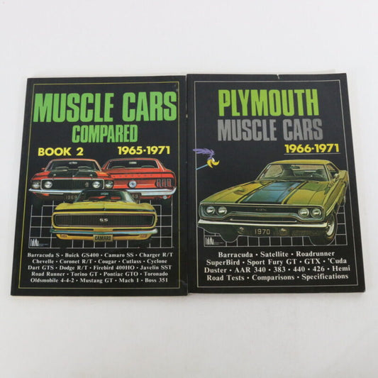 Lot Of 2 1966-71 Plymouth Muscle Cars Compared Book 2 1965-71 Brooklands CUDA