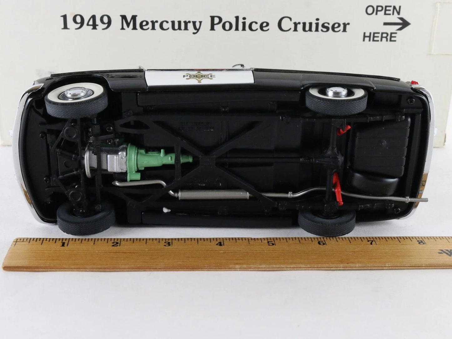 1949 Mercury Police Cruiser Black White Danbury Mint 1:24 Diecast Model Car