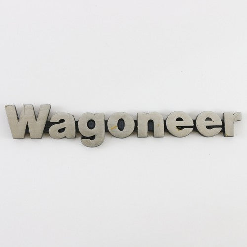  1980s Jeep Wagoneer Metal Nameplate Emblem Badge 7.25"