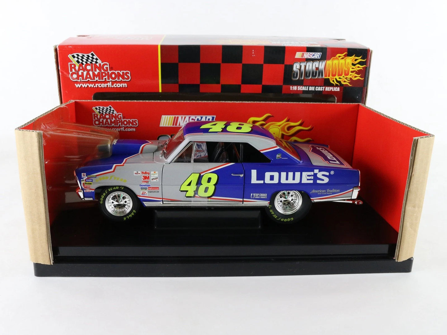 1966 Chevy Nova Jimmie Johnson Lowes #48 Stock Rods Racing Champions 1:18 76332