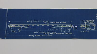 Class P-18b Gondola 50 Ton Flat Car Train Blueprint 108000-108499 1925 11.75"