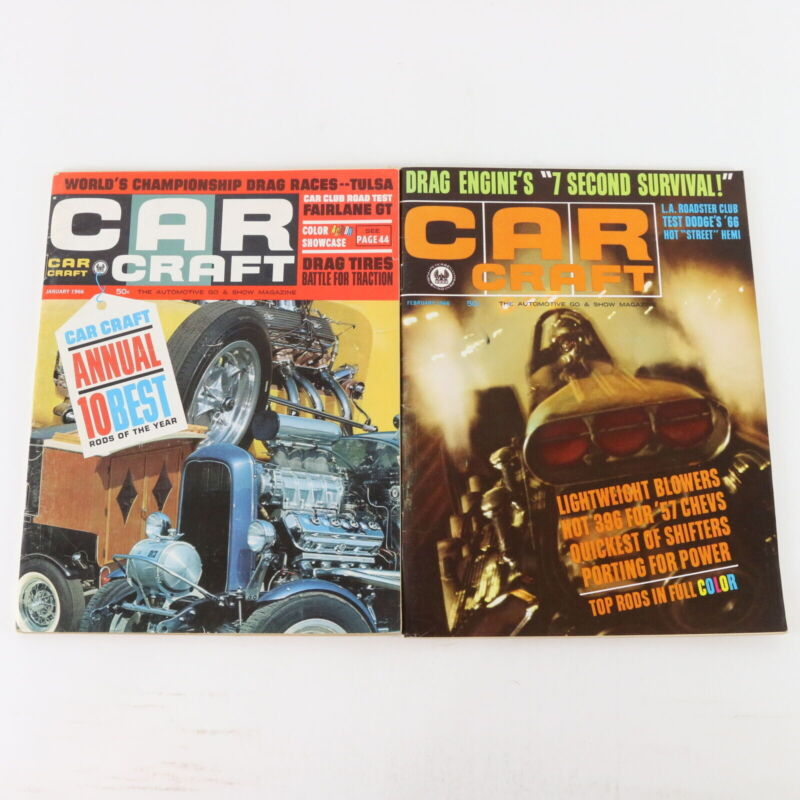 Lot Of 5 Car Craft Jan Feb Mar Apr May 1966 Vintage Car Magazines