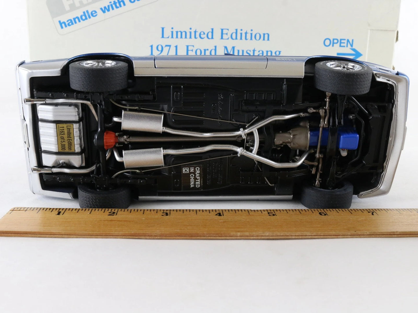 1971 Ford Mustang Fastback Mach 1 Blue #1163/5000 Danbury 1:24 Diecast Model