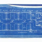 Pullman Passenger Sleeping Car Plan Train Blueprint 4022A 68-B-92 43"