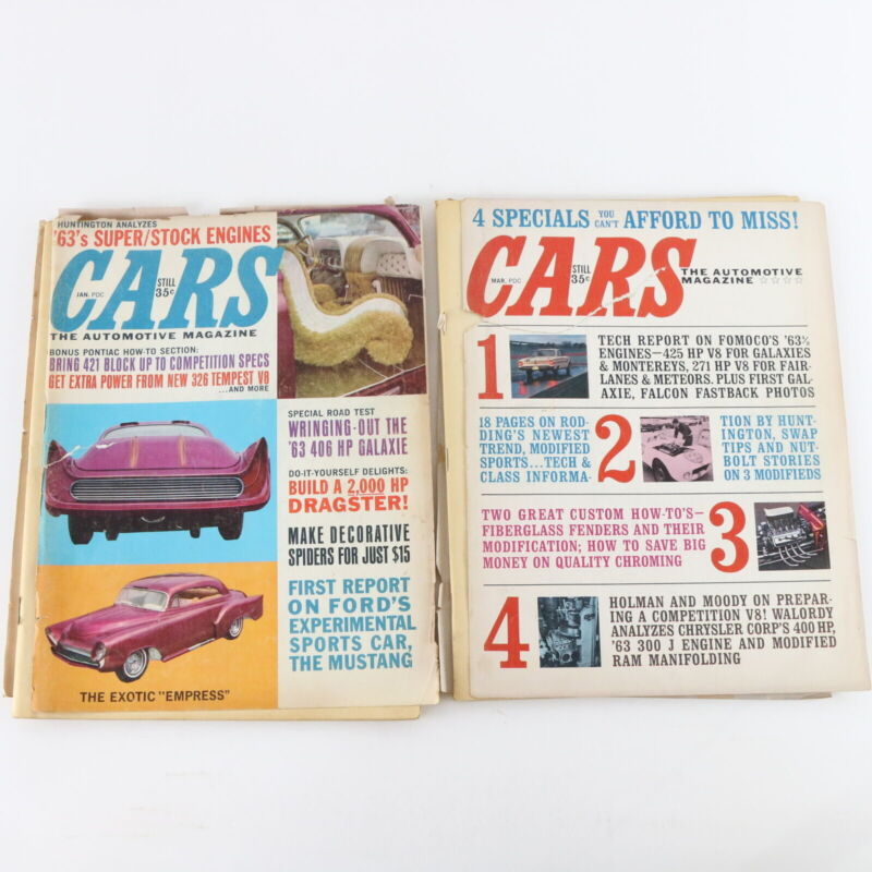 Lot Of 4 Cars Automotive Jan Mar Apr Sept 1963 Vintage Car Magazines