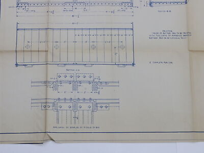 PRR Passenger Car Electric Lighting Battery Blueprint C-90253 1929 34.75"