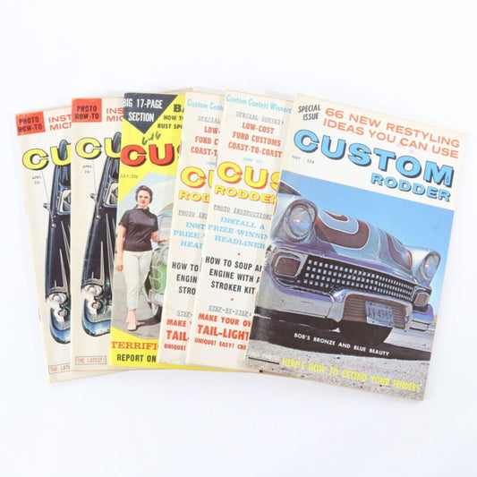 Lot Of 6 Custom Rodder Apr May June July 1959 Vintage Car Magazines