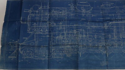 Canadian Pacific 4-6-4 Locomotive Erecting Train Blueprint J-35-l-274 1930 99.5"