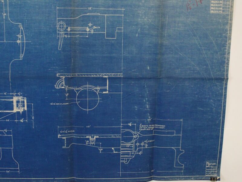 Steam Loco Tender Frame American Locomotive Company 850S25530 Blueprint 84"