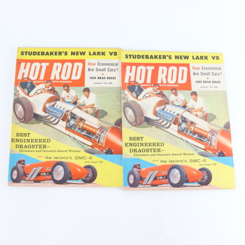 Lot Of 4 Hot Rod Studebaker Lark V8 January 1959 Vintage Car Magazines