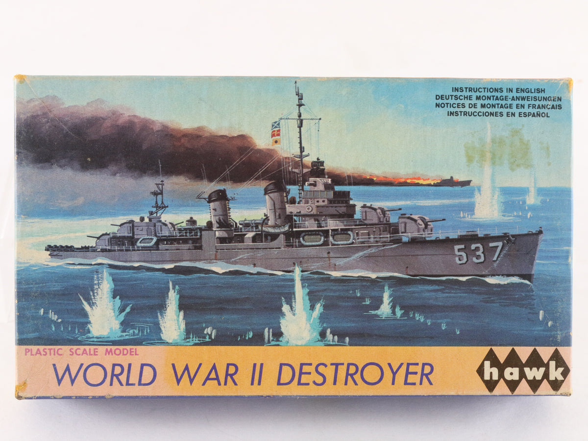 Destroyer World War 2 WWII Hawk Plastic Model Ship Kit 10-39
