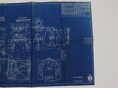 Santa Fe Trailer Truck Box Motive Power Train Blueprint 122 96 June 3 1936 28.5"