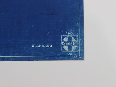 Santa Fe ATSF Standard Number 5 Train Blueprint 19c 28 Aug 20 1937 20.5"