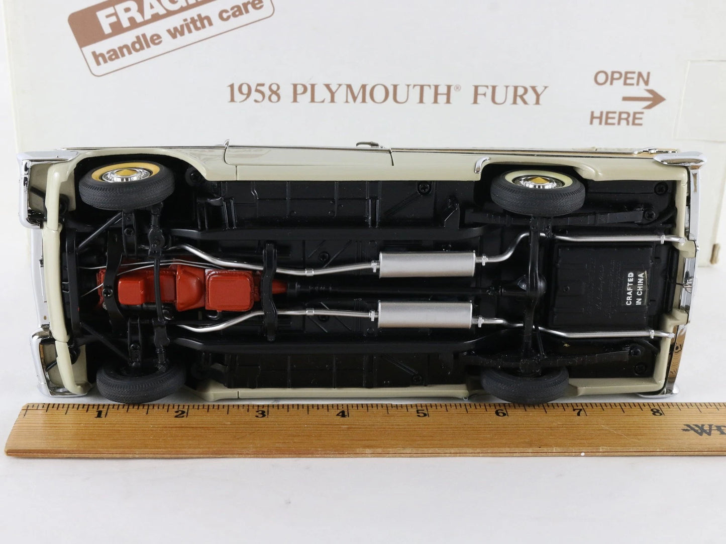 1958 Plymouth Fury Hardtop Buckskin Beige Danbury Mint 1:24 Diecast Model Car