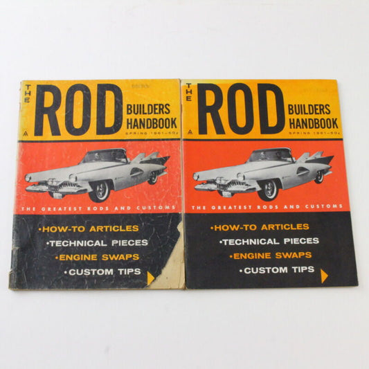 Lot Of 2 Vintage The Rod Builders Handbooks Spring 1961 Car Catalogues