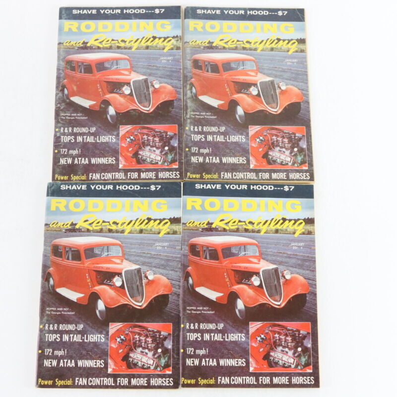 Lot Of 6 Rodding & Re-styling January & February 1959 Vintage Car Magazines