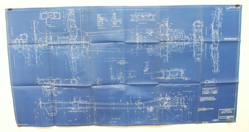 Baltimore & Ohio Locomotives Rear Frame & Cradle Casting 55��� Train Blueprint