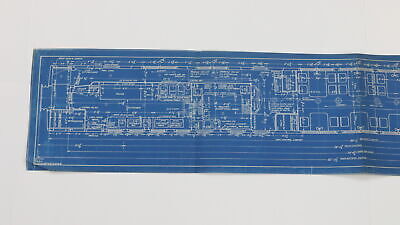 New York Central NYC Steel Floor Plan Dining Car Blueprint P-39750 1929 48"