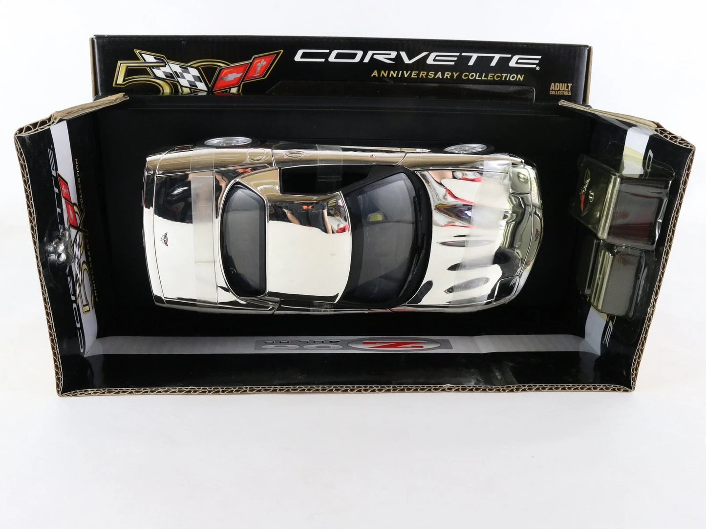 2003 Chevy Corvette Z06 Silver Chrome 50 Anniversary ERTL 1:18 1 Of 500 29404PA